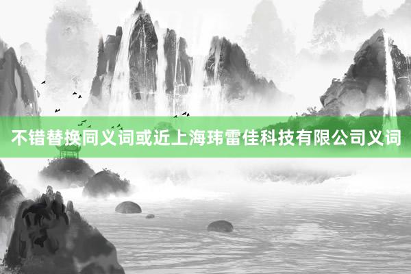 不错替换同义词或近上海玮雷佳科技有限公司义词