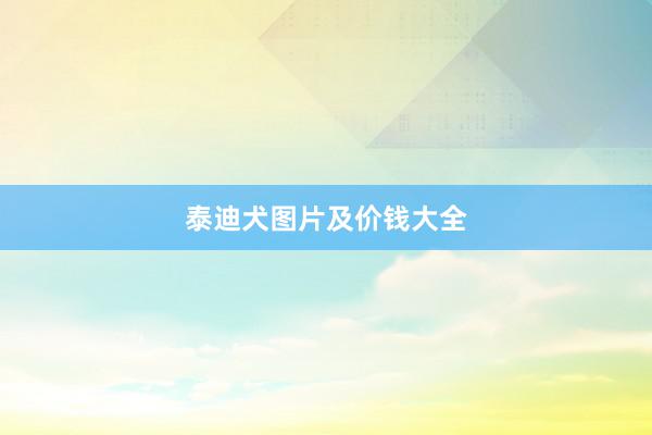 泰迪犬图片及价钱大全